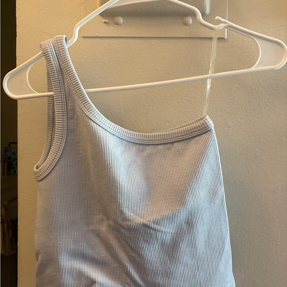 Free People Tops - Free People One-Shoulder Ribbed Tank Top - Light Blue